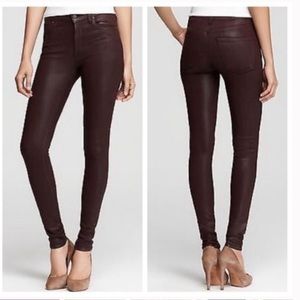 citizens of humanity rocket sleek high rise coated skinny jeans
